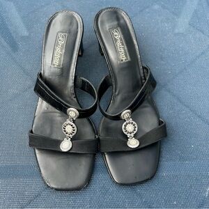 Vintage Brighton Theona Block Heel Sandals Size 8 1/2 M/Italy